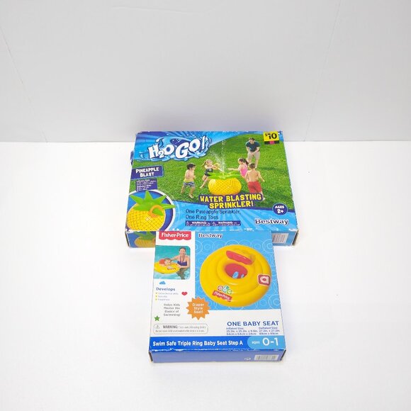 Best Way H20 Go! Water Blasting pineapple Sprinkler & Baby Seat Floaty NWT - Picture 1 of 7